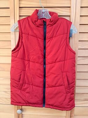 Kids Red Puffer Vest Jacket